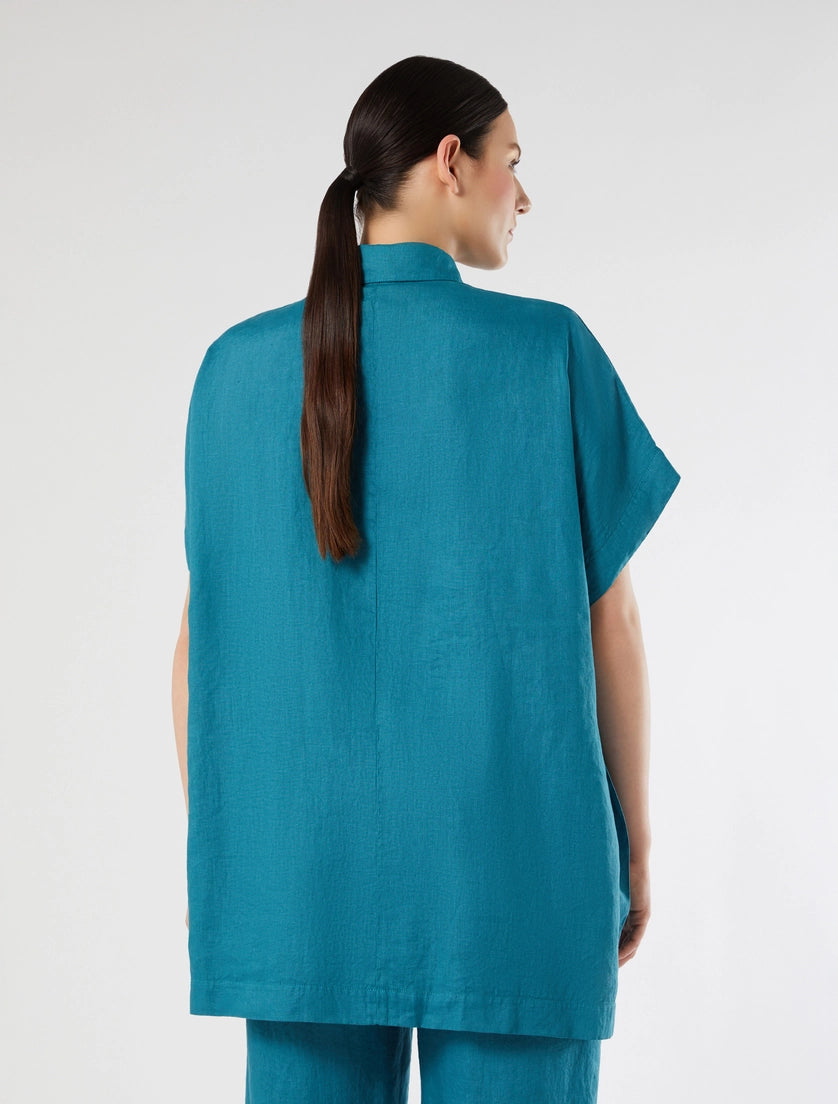 marina rinaldi linen canvas tunic for woman