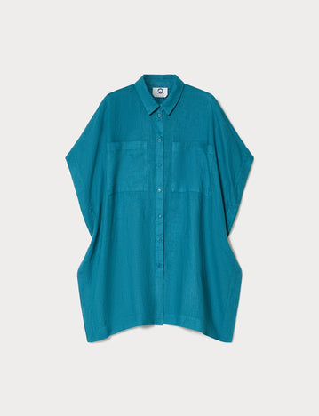 marina rinaldi linen canvas tunic for woman