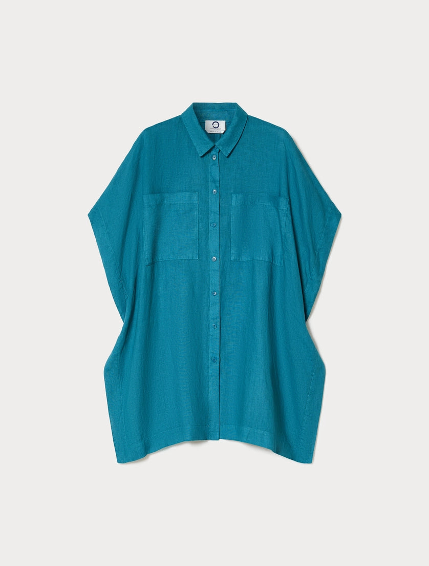 marina rinaldi linen canvas tunic for woman