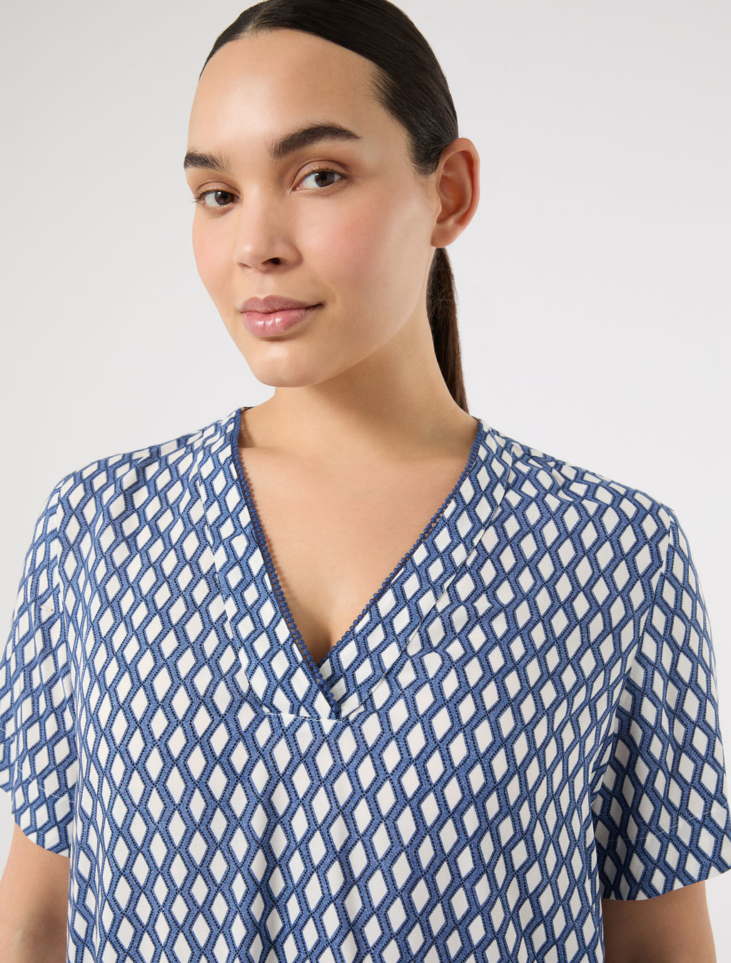 marina rinaldi viscose print blouse for woman