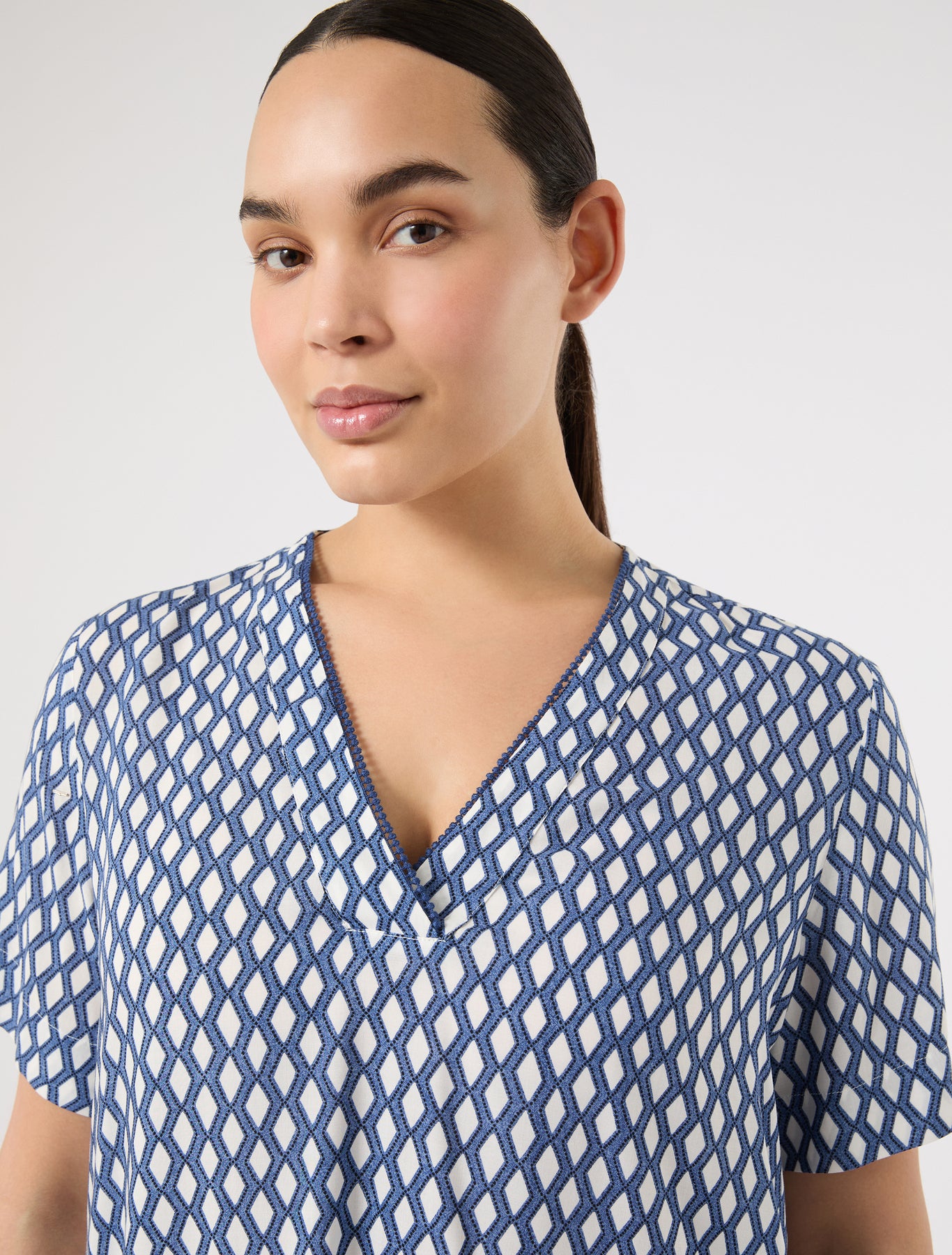 marina rinaldi viscose print blouse for woman