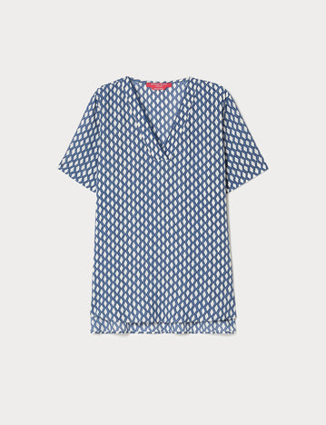 marina rinaldi viscose print blouse for woman