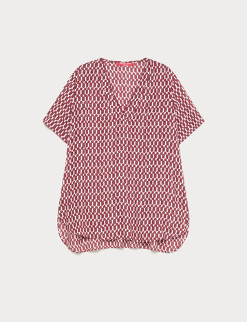 marina rinaldi viscose print blouse for woman
