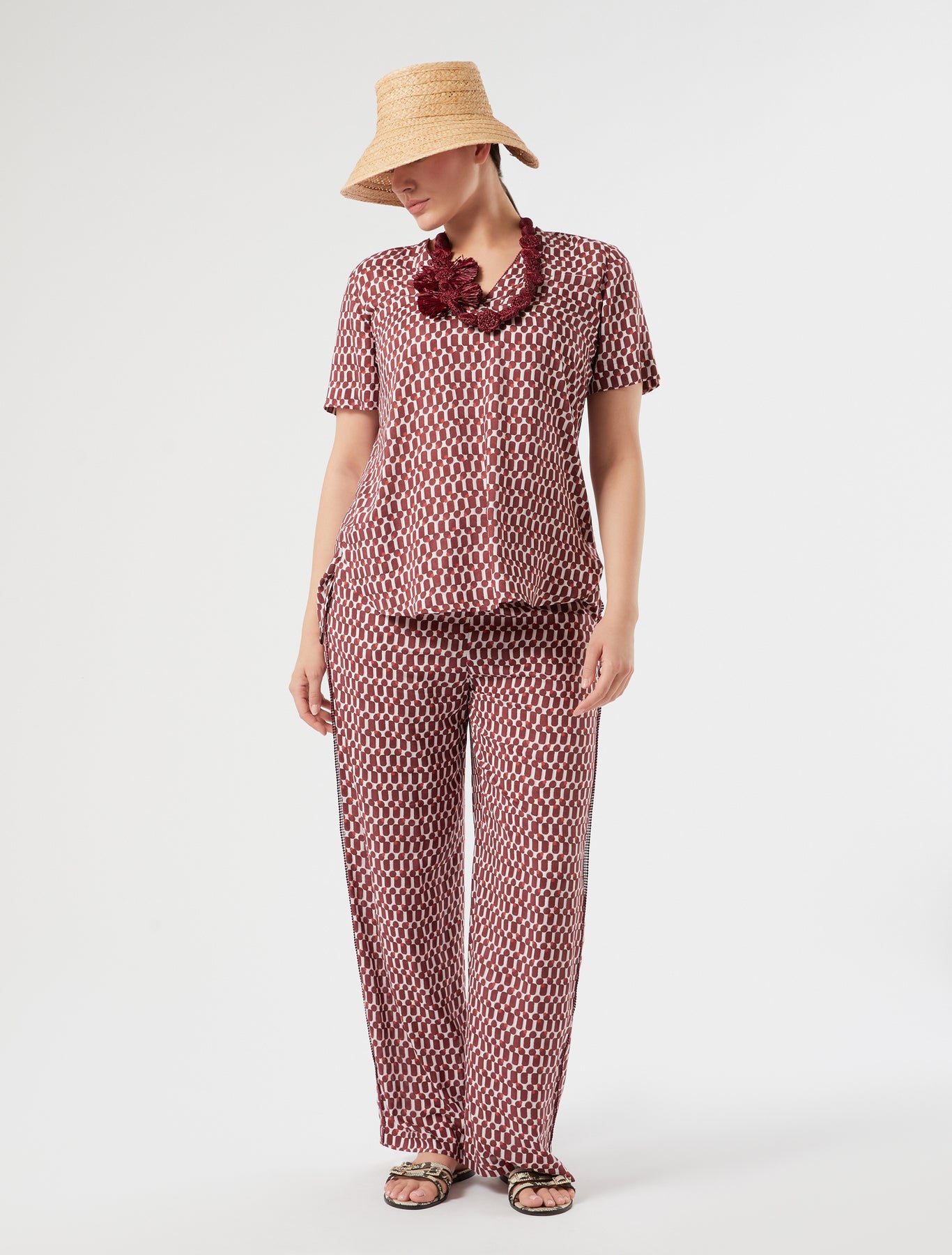 marina rinaldi viscose print blouse for woman