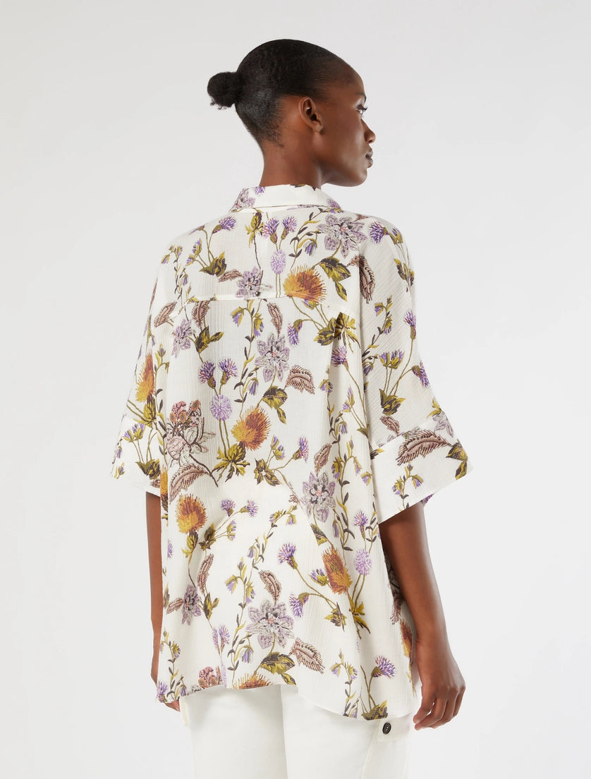 marina rinaldi oversized crepon shirt for woman