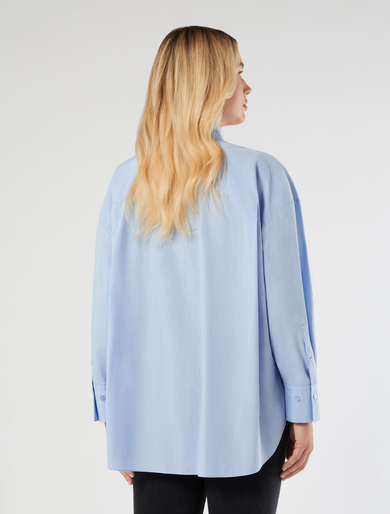 Embroidered poplin shirt