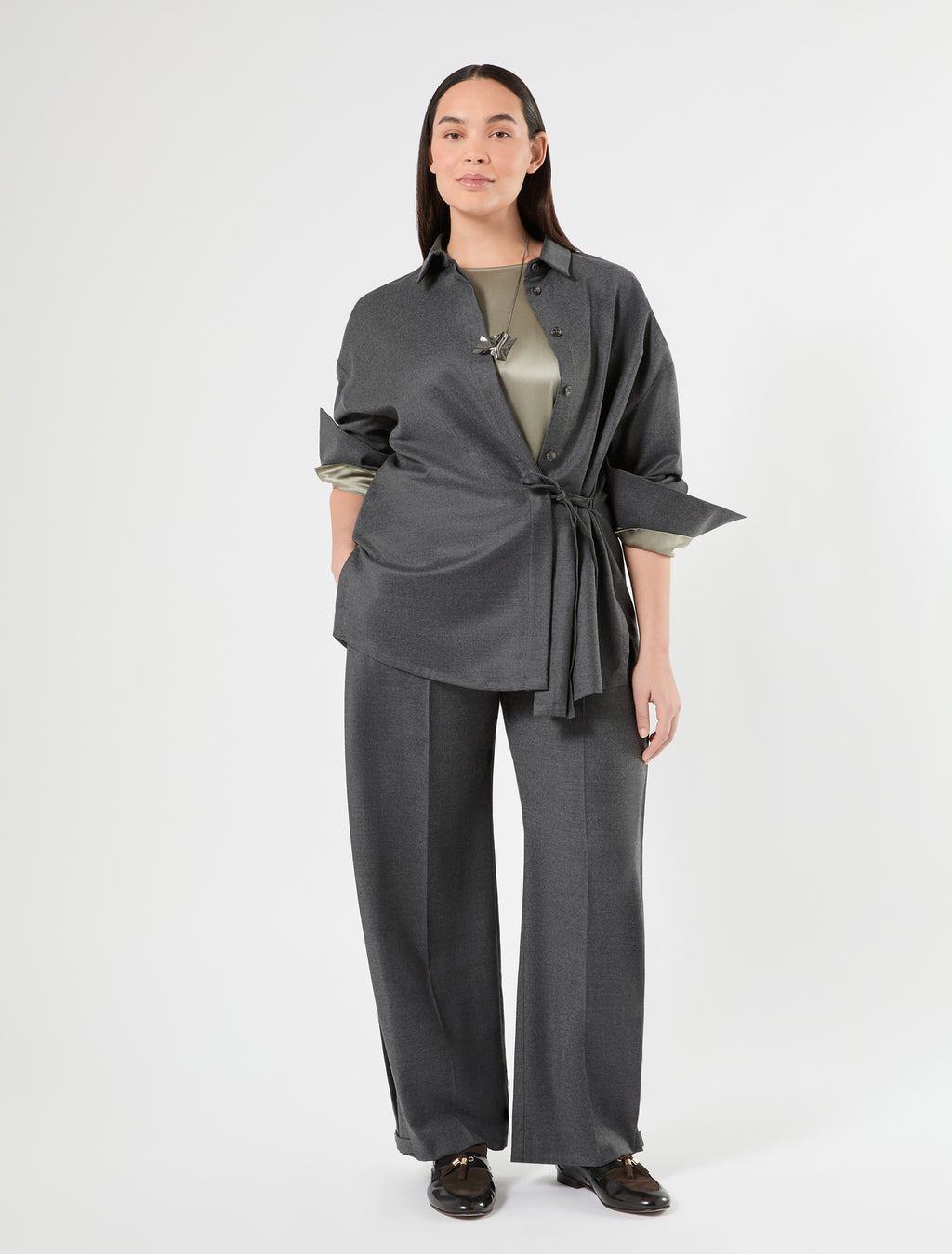 Marina Rinaldi oversized flannel shirt for woman