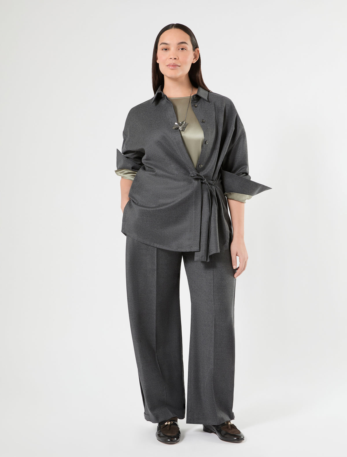 Marina Rinaldi oversized flannel shirt for woman