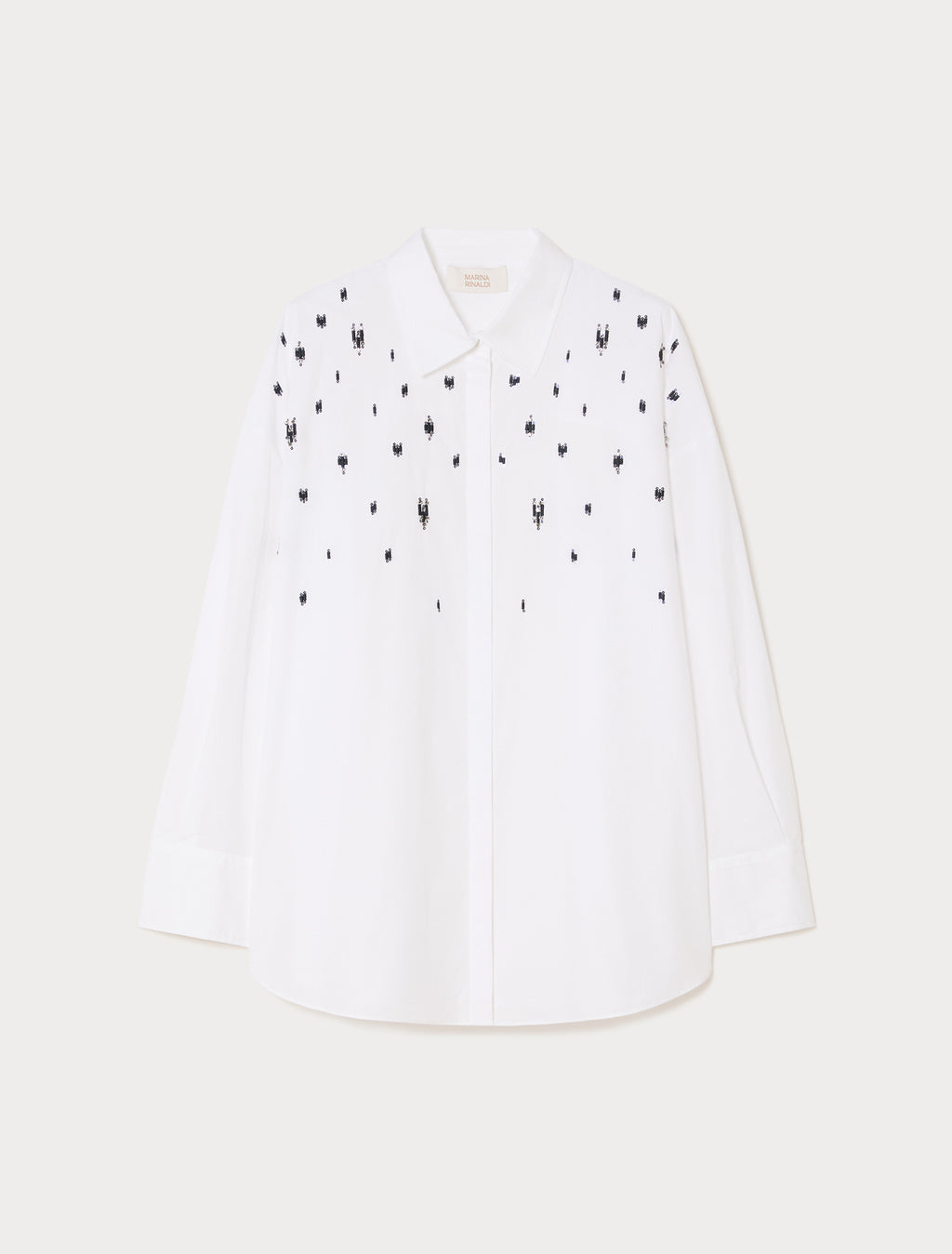 Marina Rinaldi embroidered poplin shirt for woman