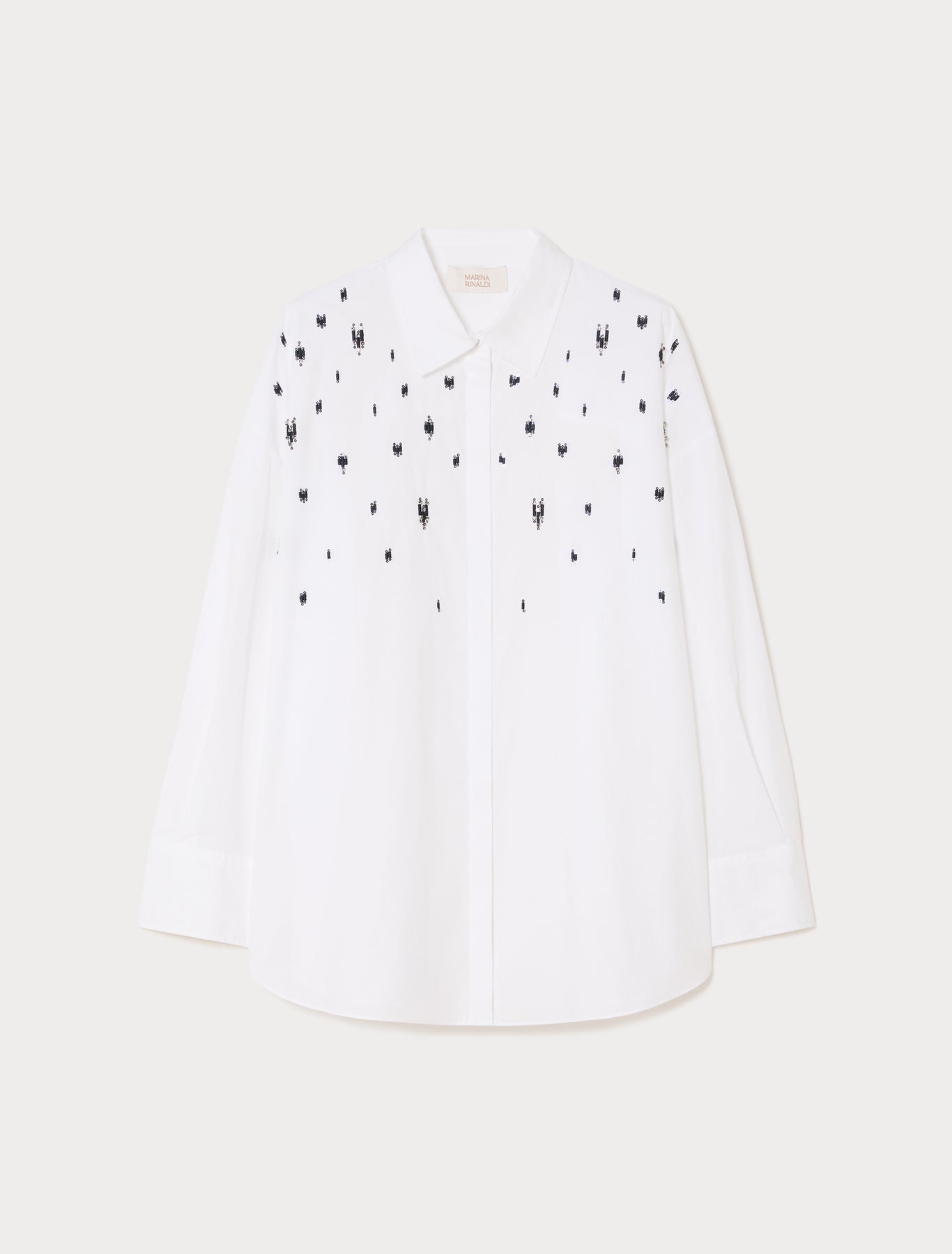 Marina Rinaldi embroidered poplin shirt for woman