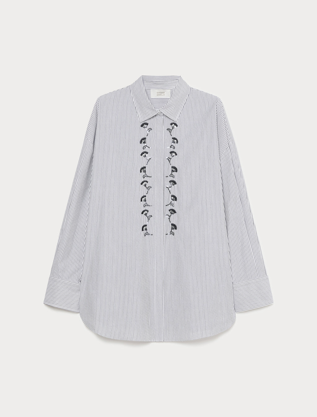 Marina Rinaldi embroidered poplin shirt for woman