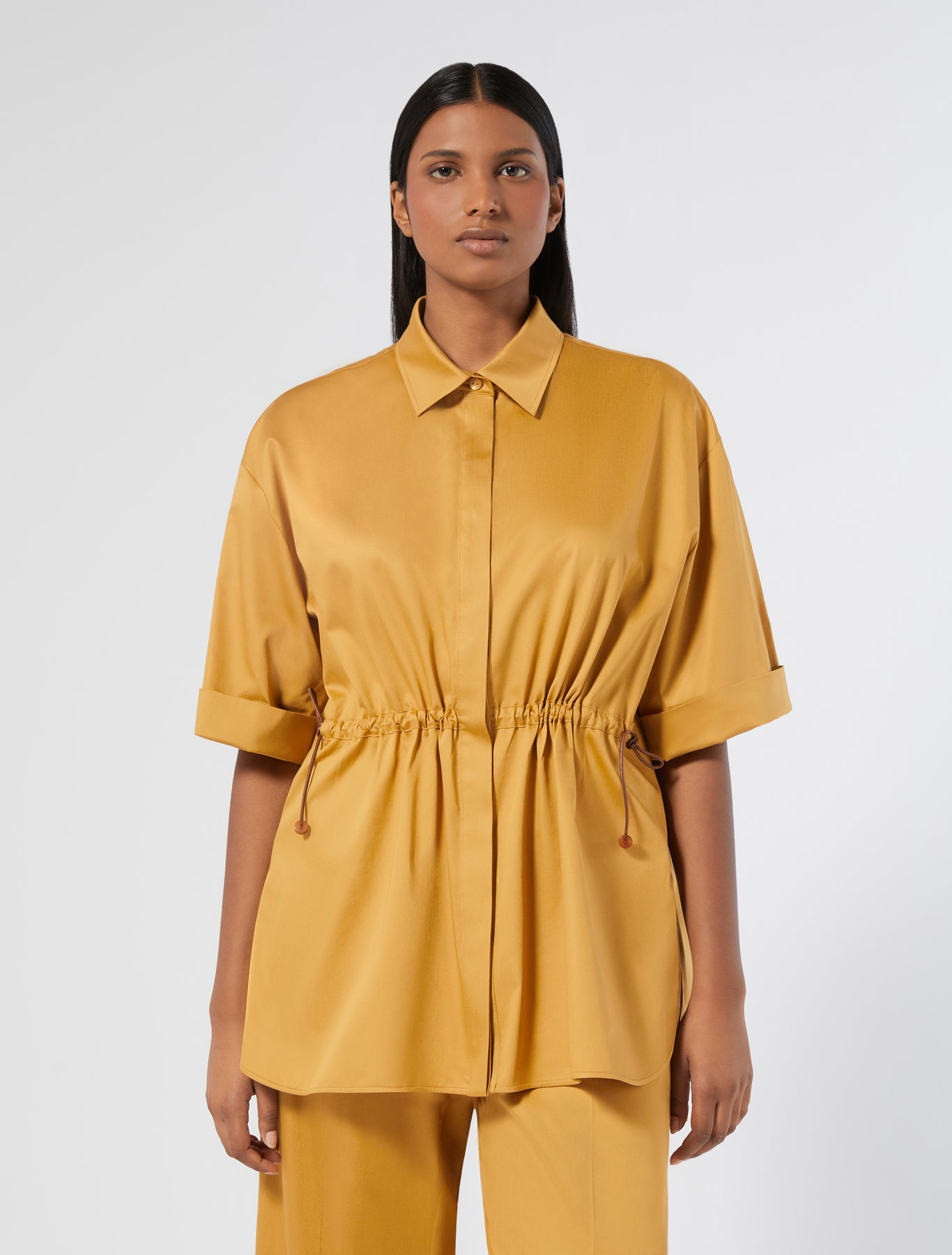Cotton satin tunic