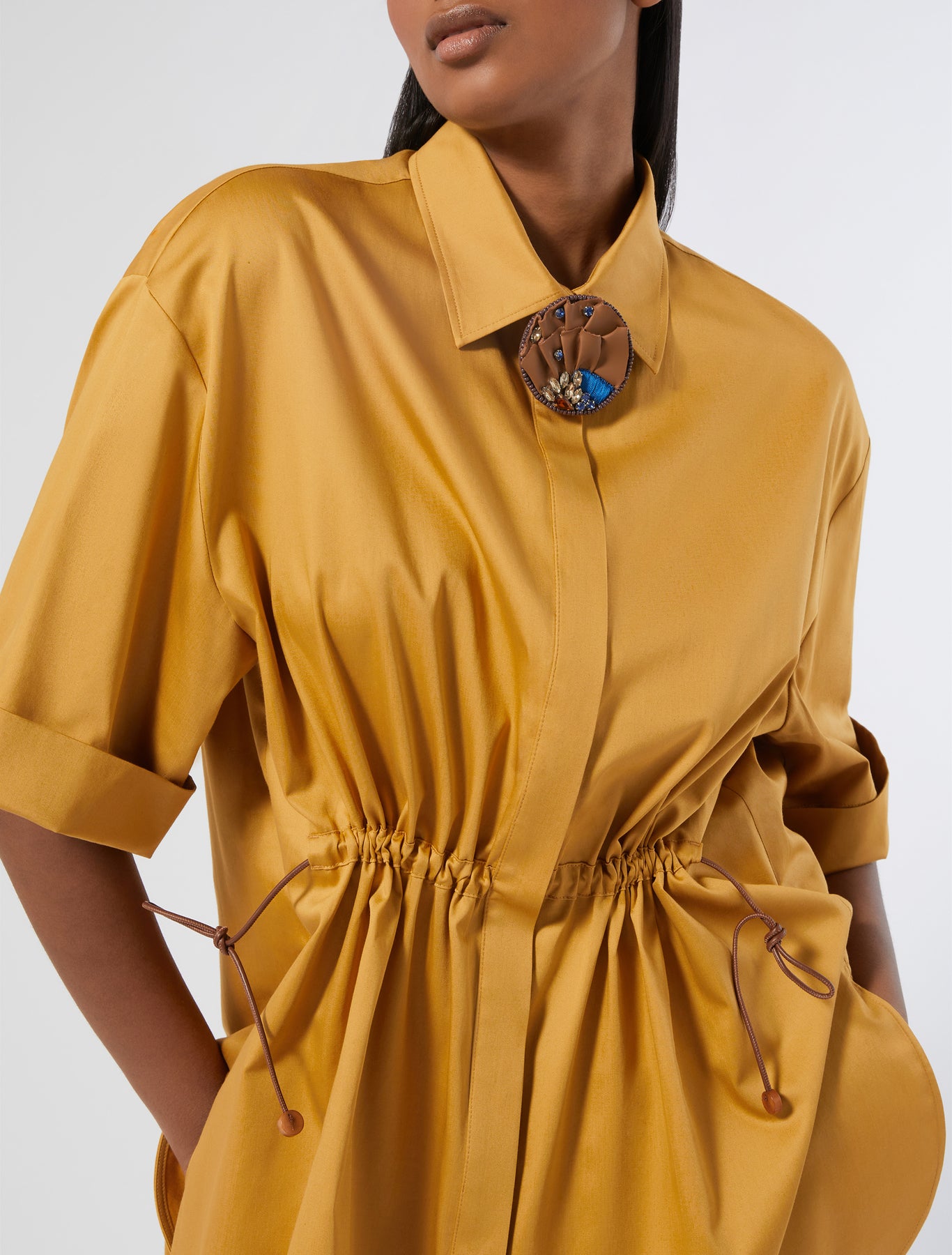 Cotton satin tunic