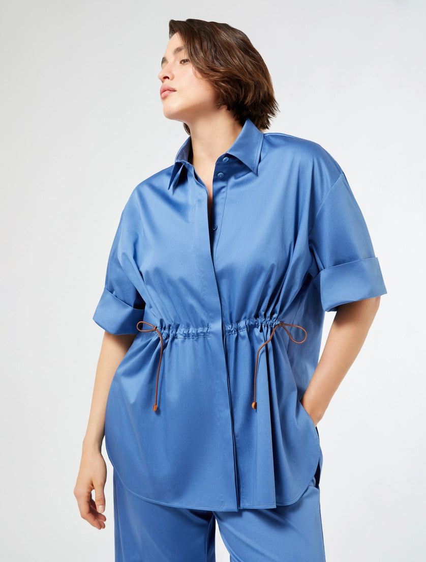 Cotton satin tunic
