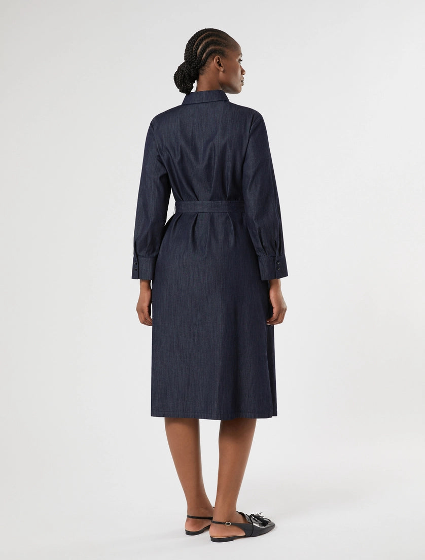 marina rinaldi lightweight denim shirt dress for woman