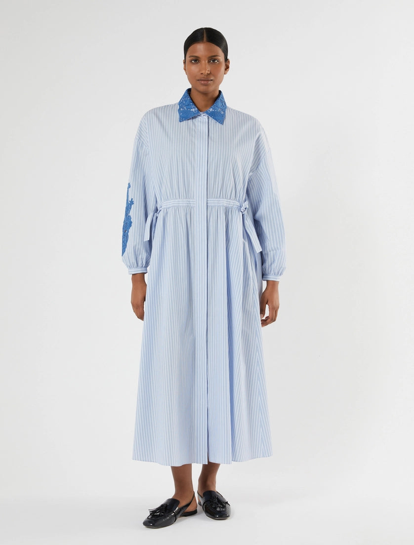 Cotton poplin shirt dress