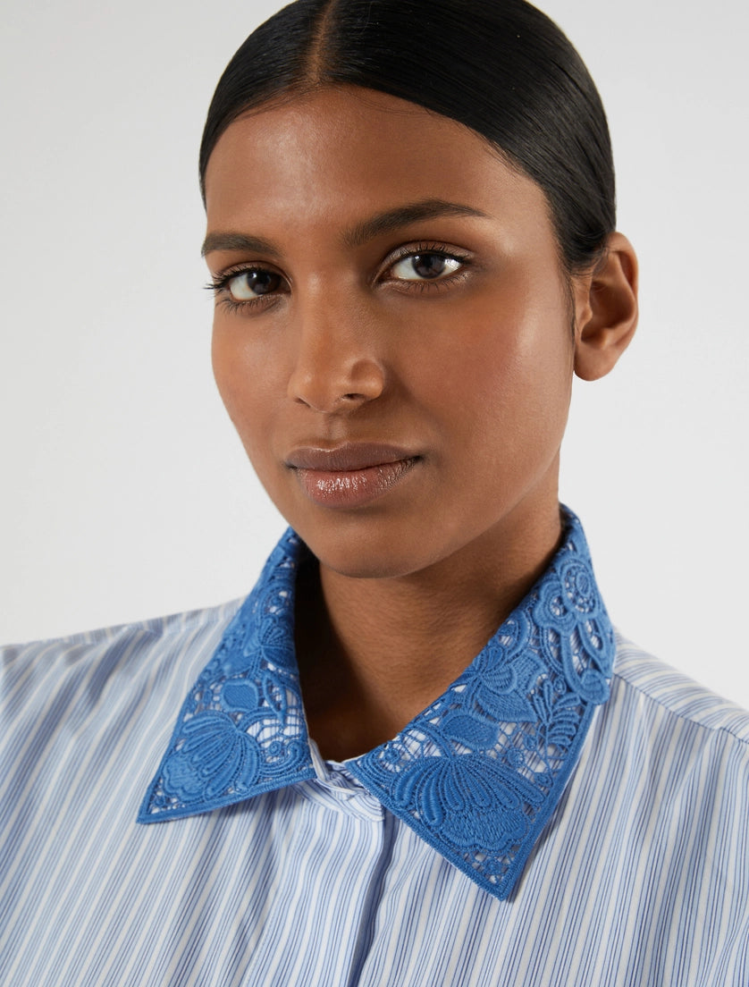 Cotton poplin shirt dress