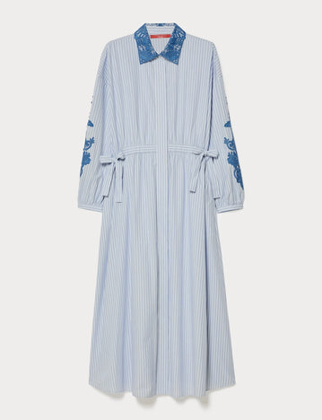 Cotton poplin shirt dress
