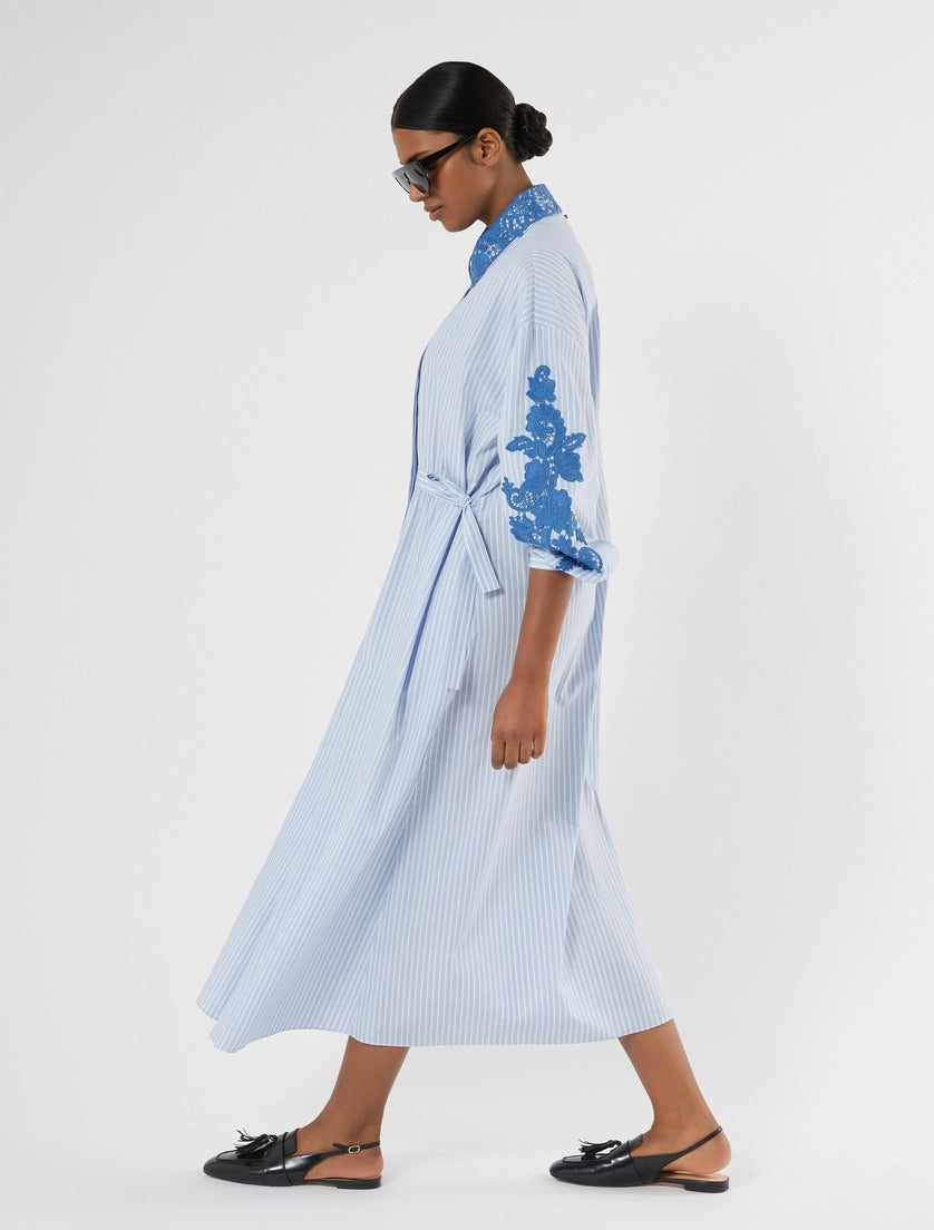 Cotton poplin shirt dress