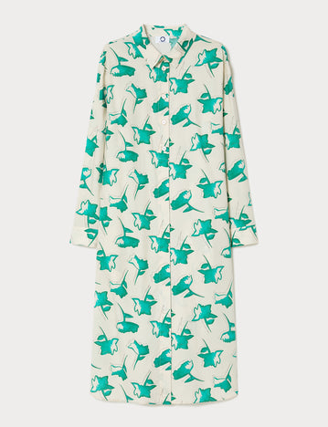 Cotton poplin shirt dress