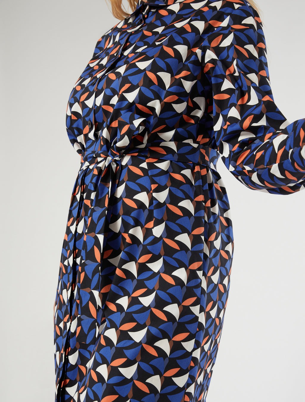 Cotton poplin shirt dress