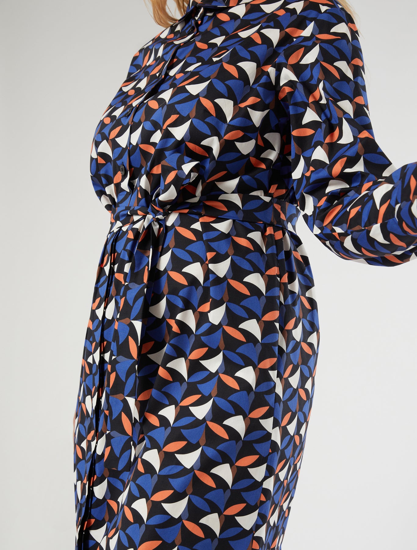 Cotton poplin shirt dress