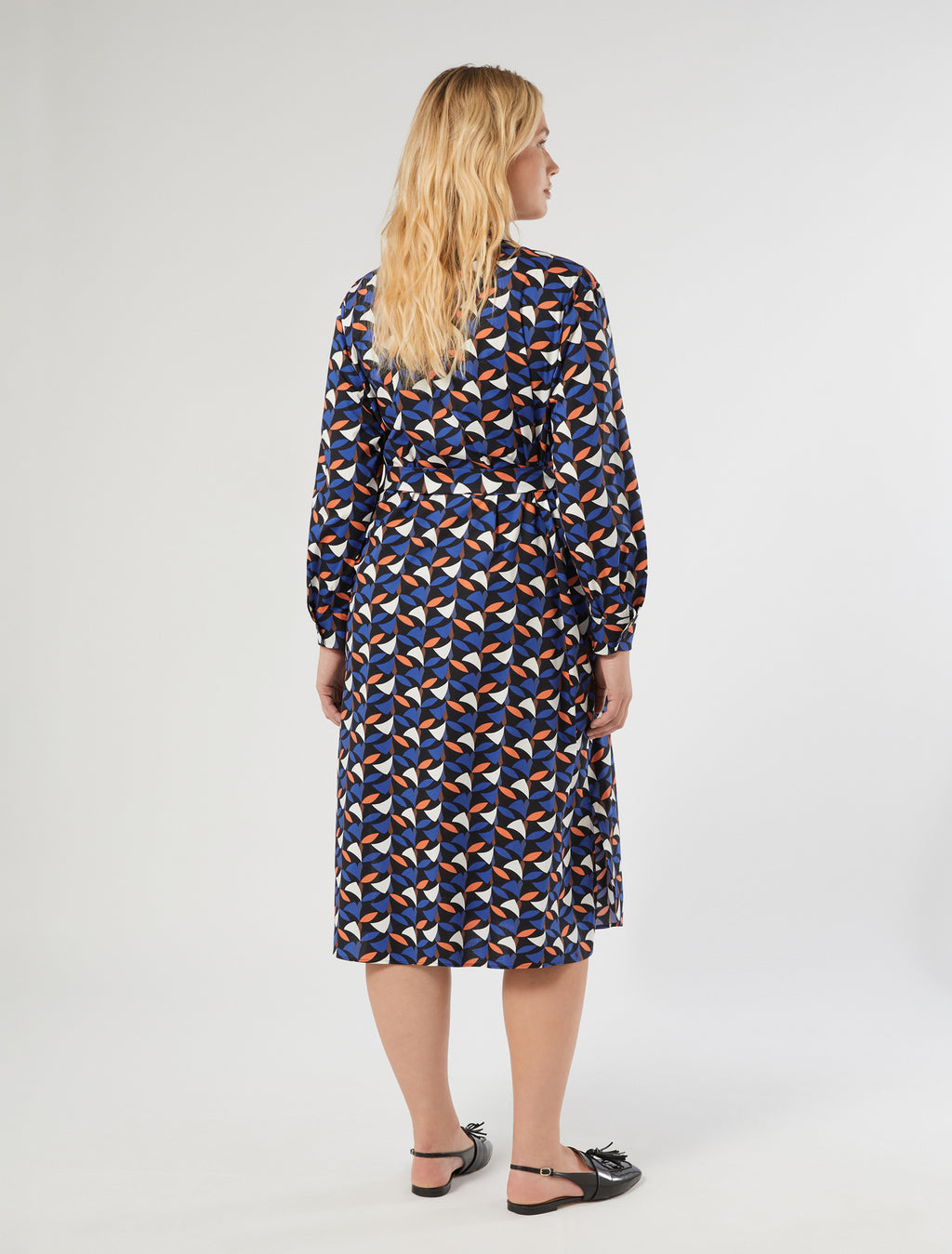 Cotton poplin shirt dress