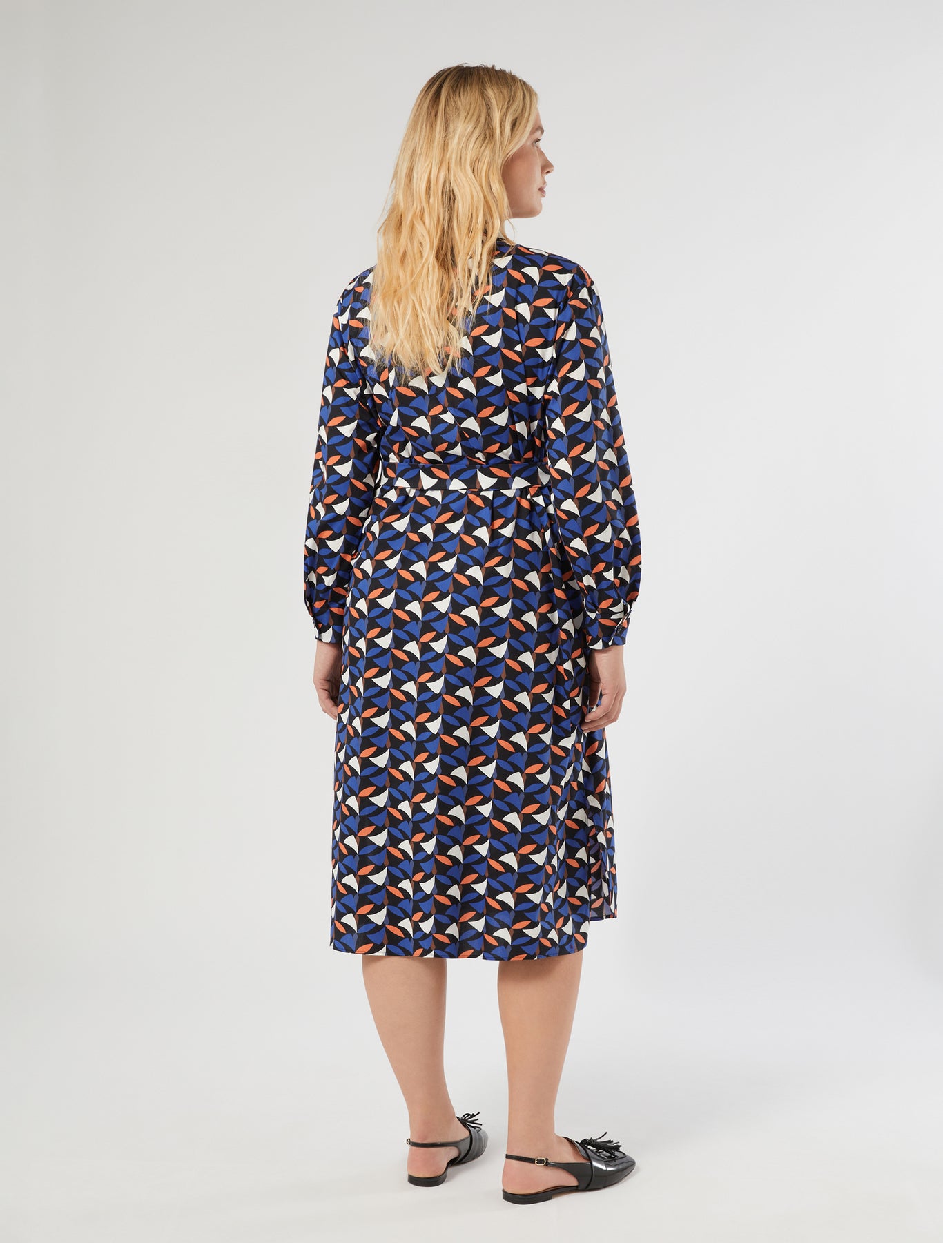 Cotton poplin shirt dress