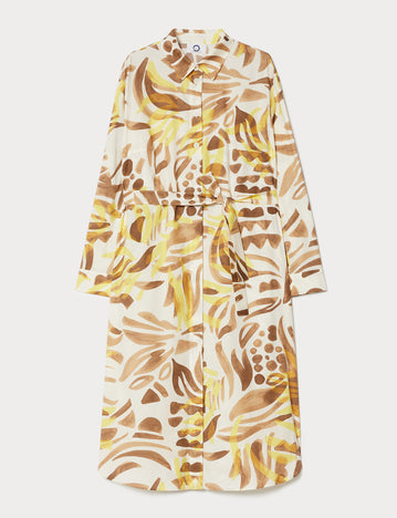 Cotton poplin shirt dress