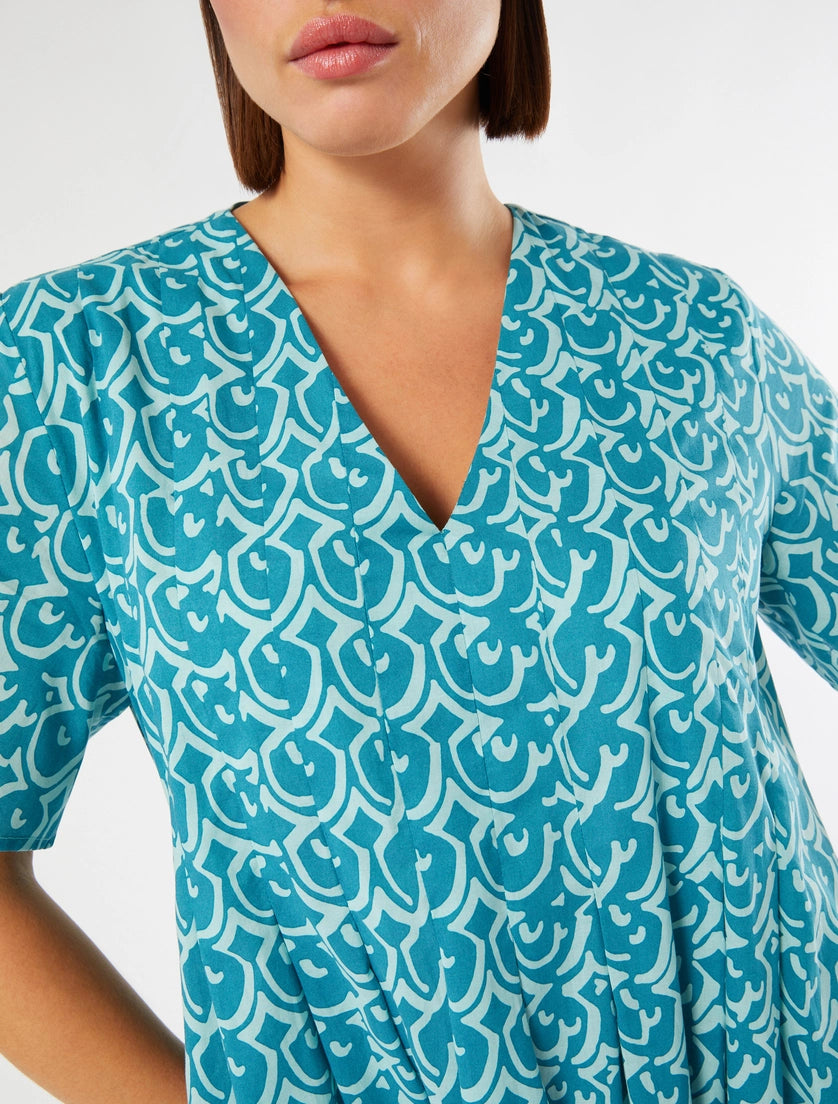 marina rinaldi long poplin dress for woman