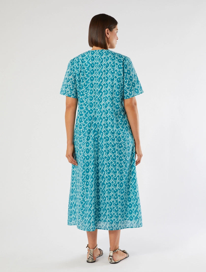 marina rinaldi long poplin dress for woman