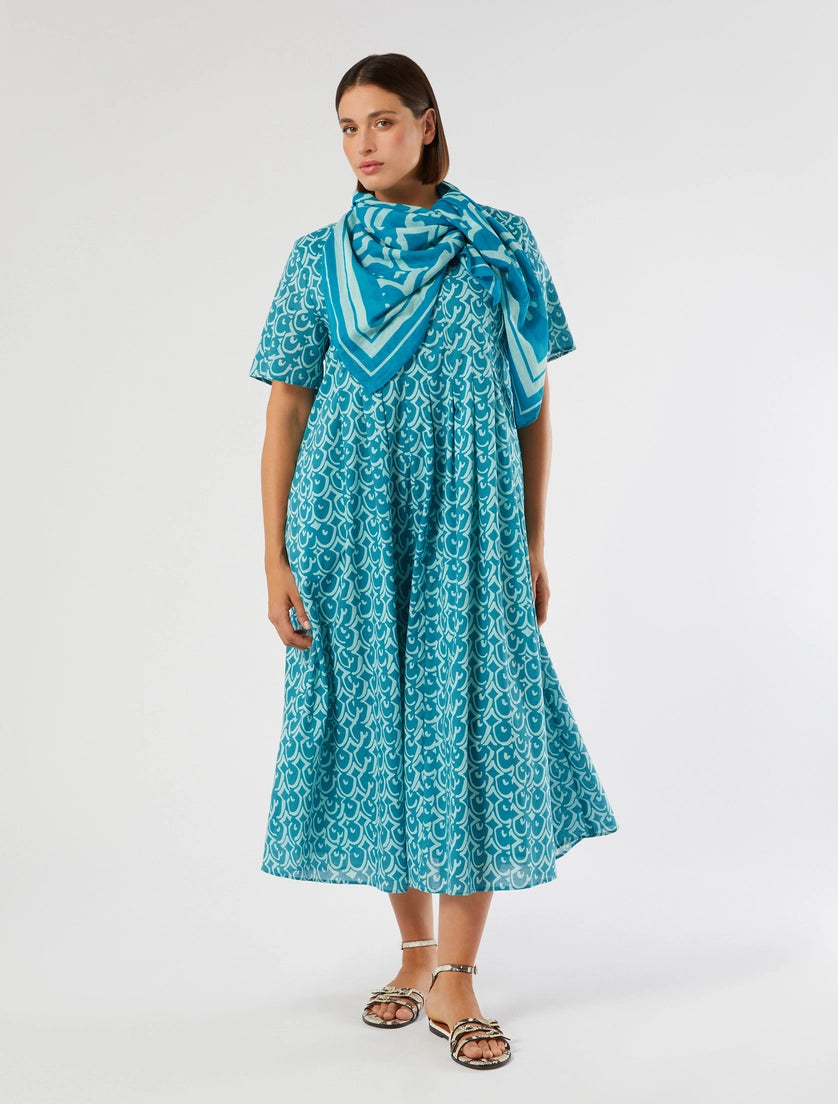marina rinaldi long poplin dress for woman
