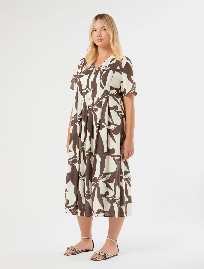 marina rinaldi long poplin dress for woman