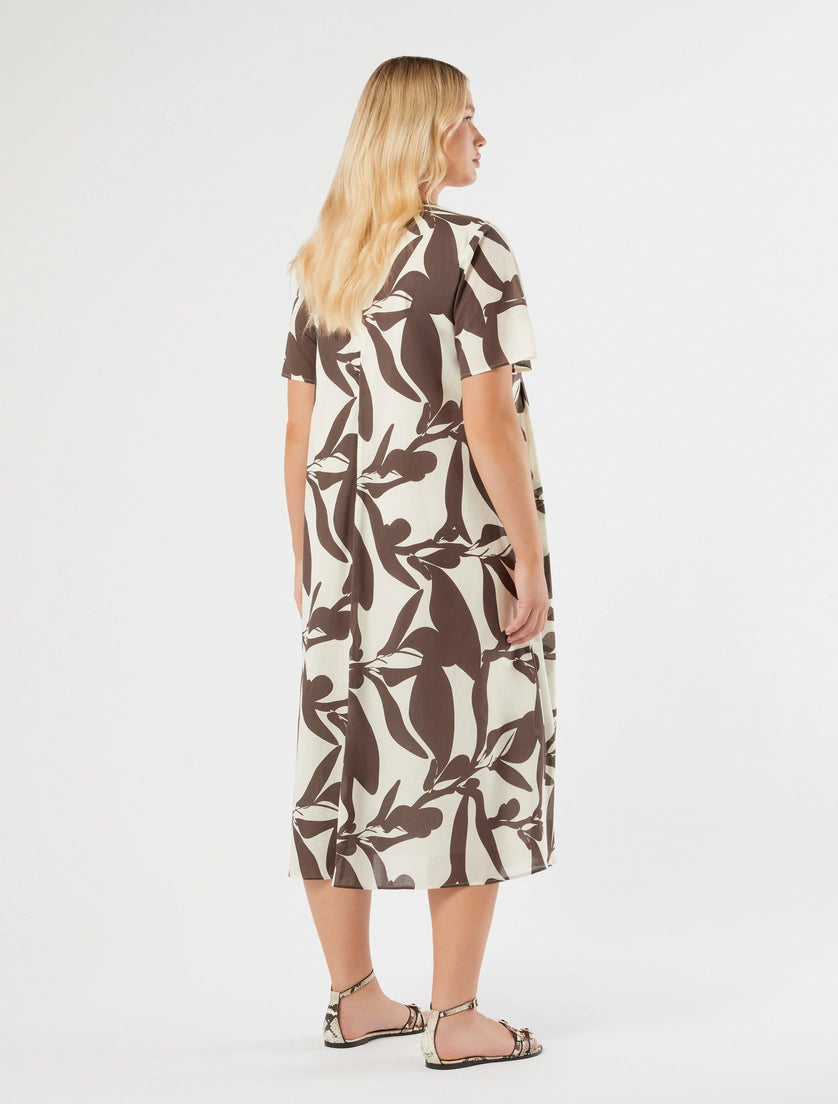 marina rinaldi long poplin dress for woman