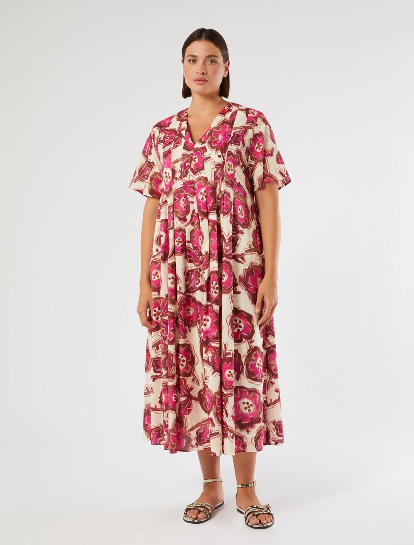 marina rinaldi long poplin dress for woman