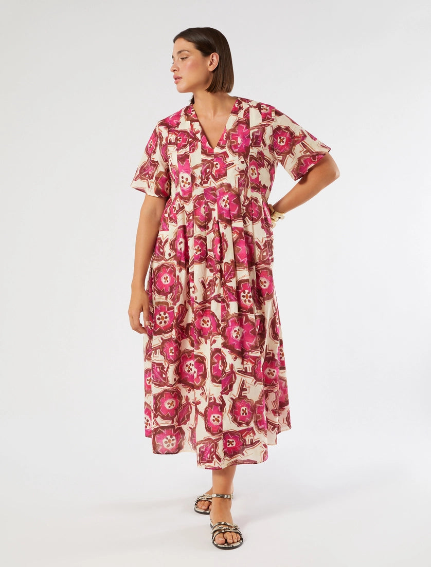 marina rinaldi long poplin dress for woman