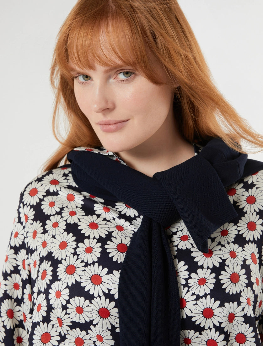 marina rinaldi printed twill shirt dress for woman