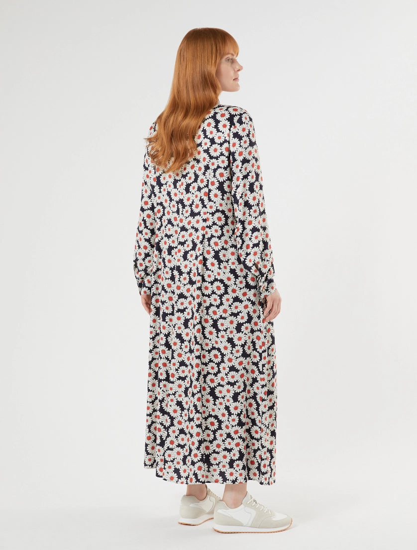 marina rinaldi printed twill shirt dress for woman