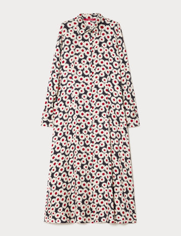 marina rinaldi printed twill shirt dress for woman