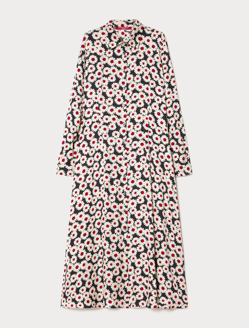 marina rinaldi printed twill shirt dress for woman