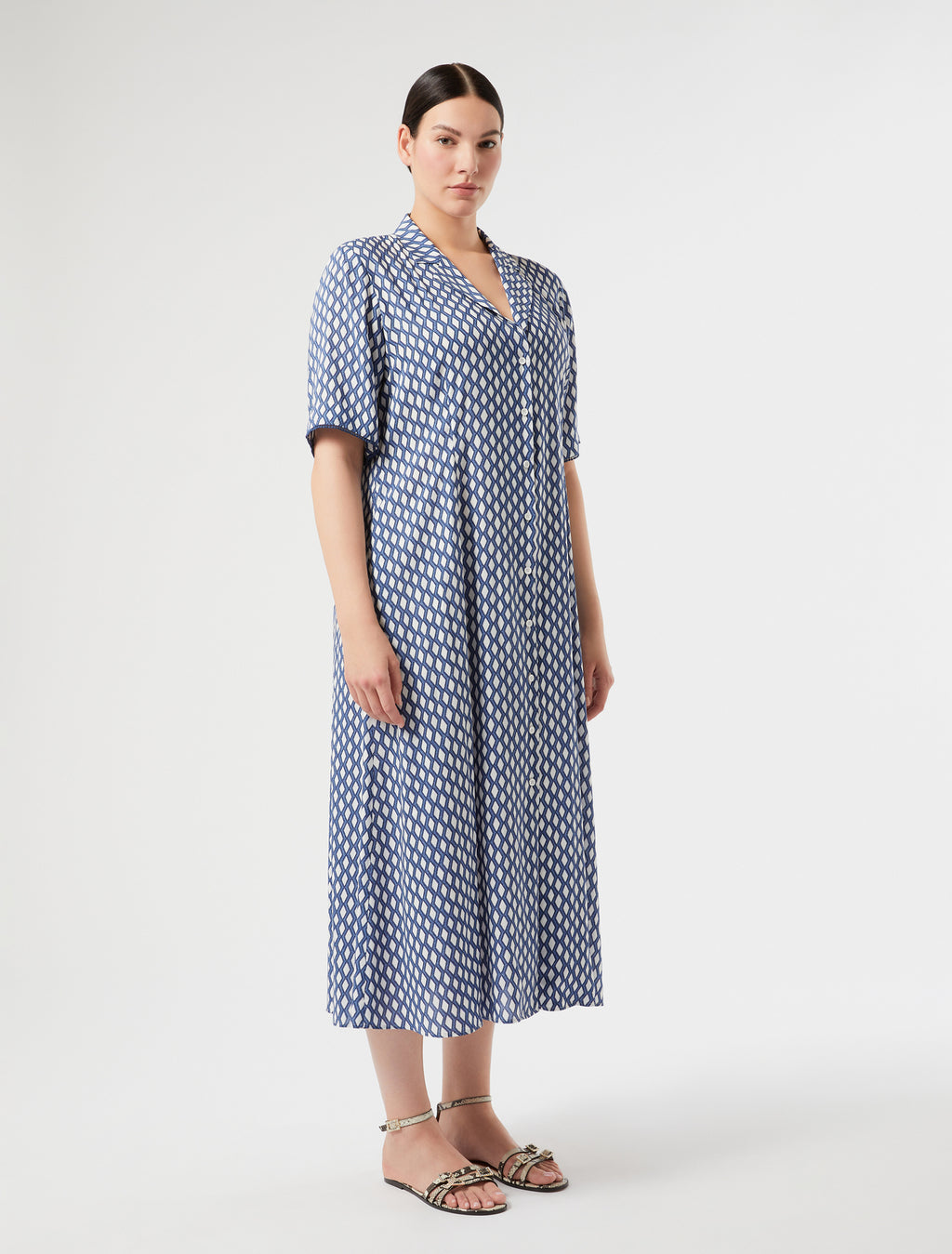 marina rinaldi viscose shirt dress for woman