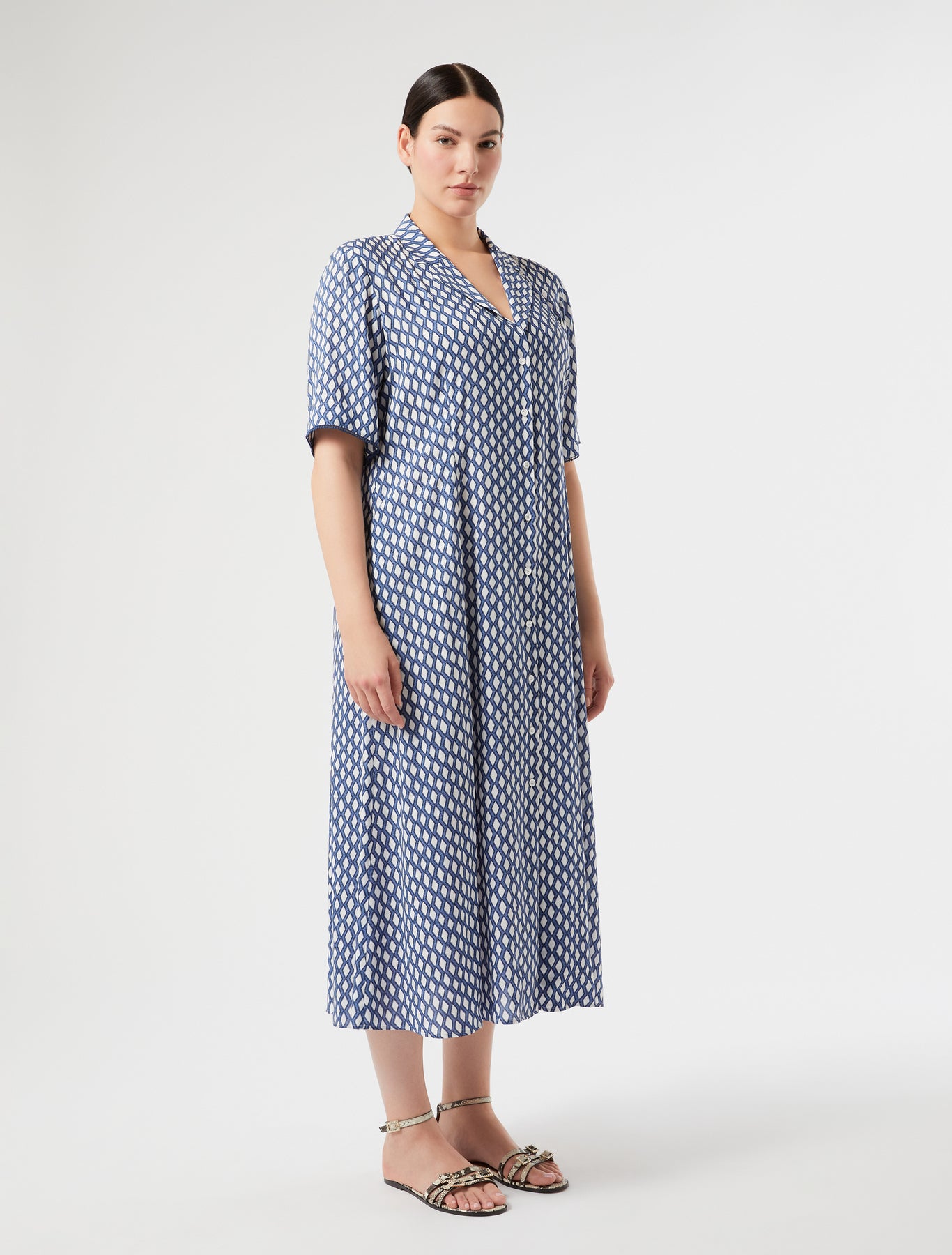 marina rinaldi viscose shirt dress for woman