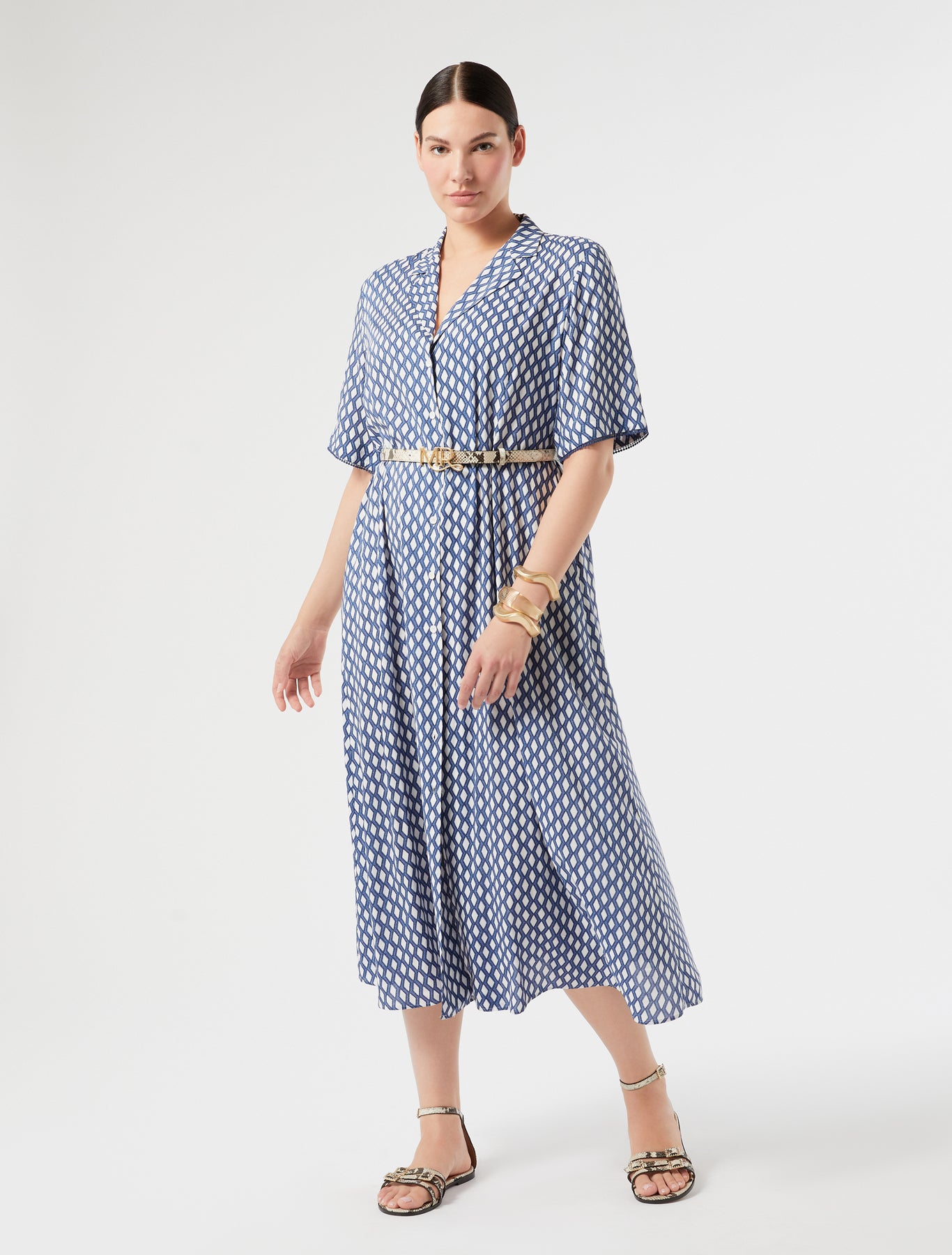 marina rinaldi viscose shirt dress for woman