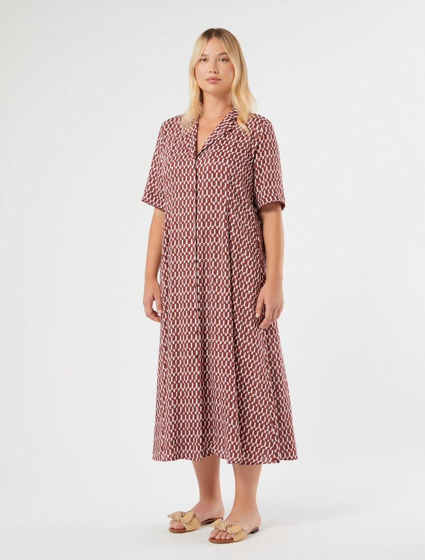 marina rinaldi viscose shirt dress for woman