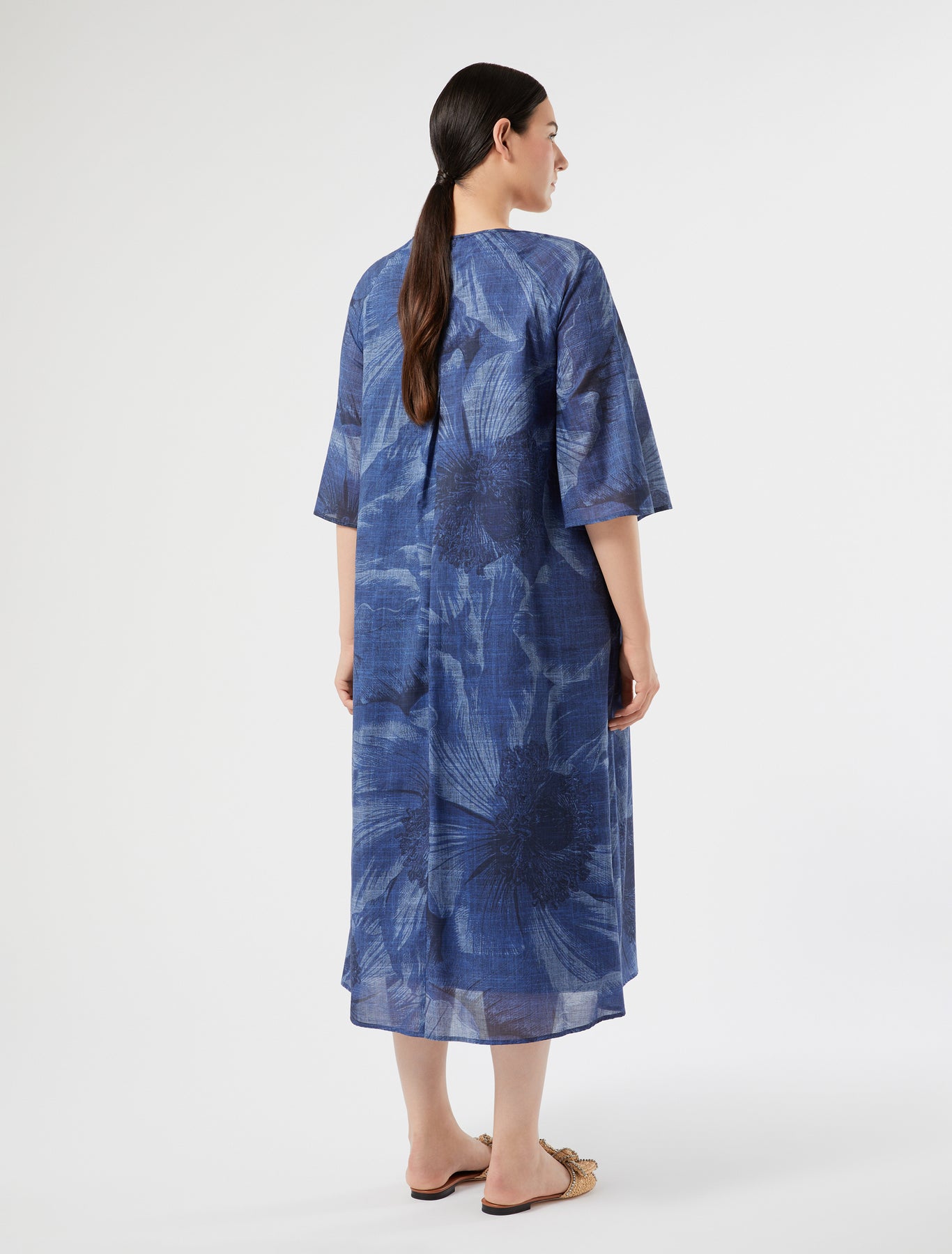 marina rinaldi cotton voile dress for woman