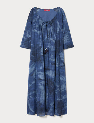 marina rinaldi cotton voile dress for woman