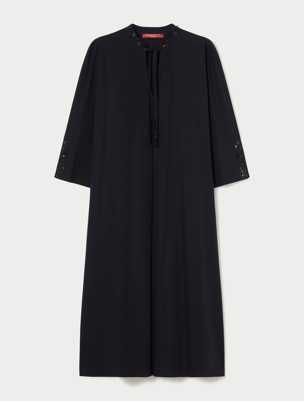 Embroidered poplin dress