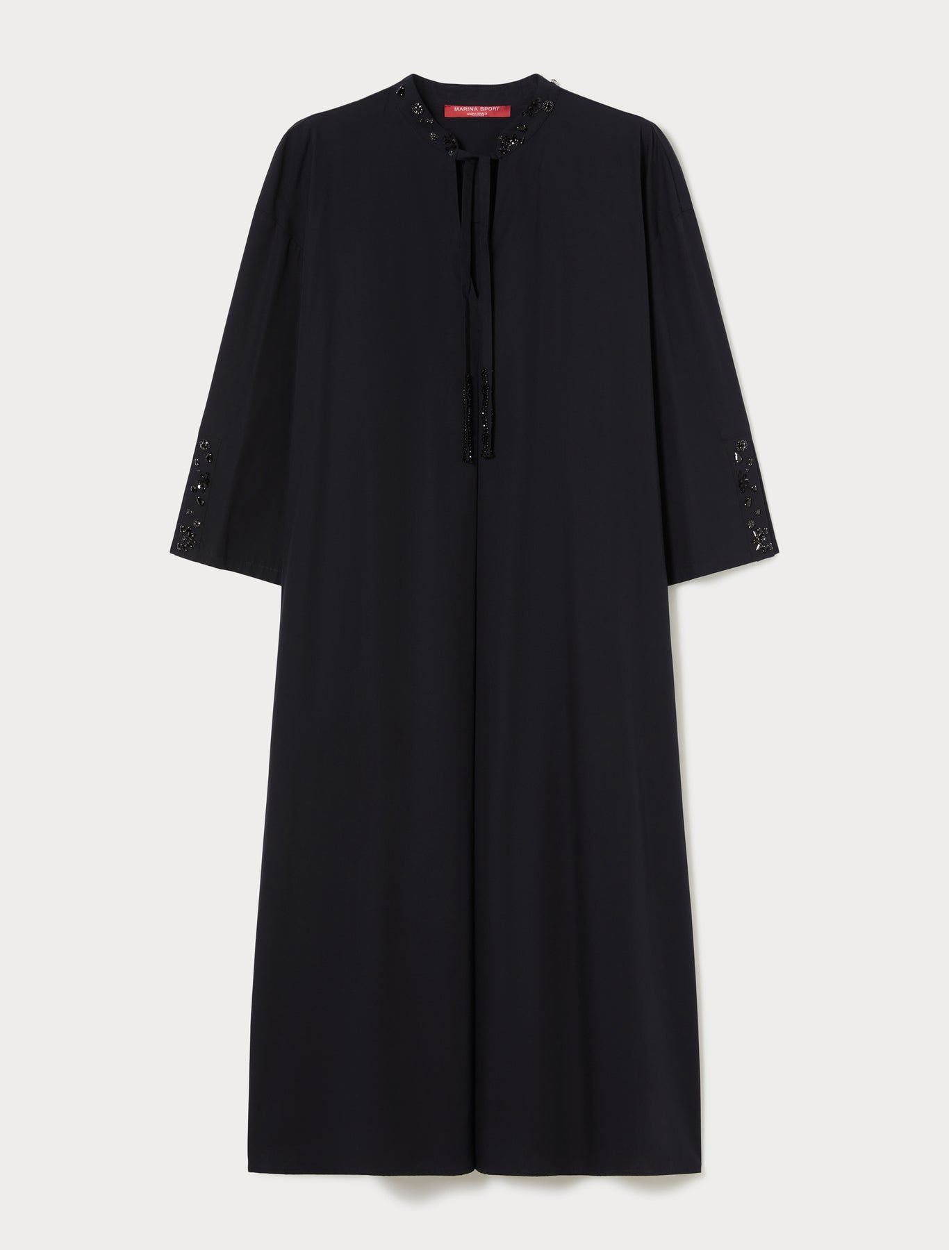 Embroidered poplin dress