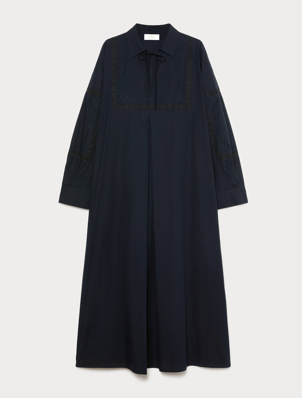 Marina Rinaldi poplin dress with lace detail for woman