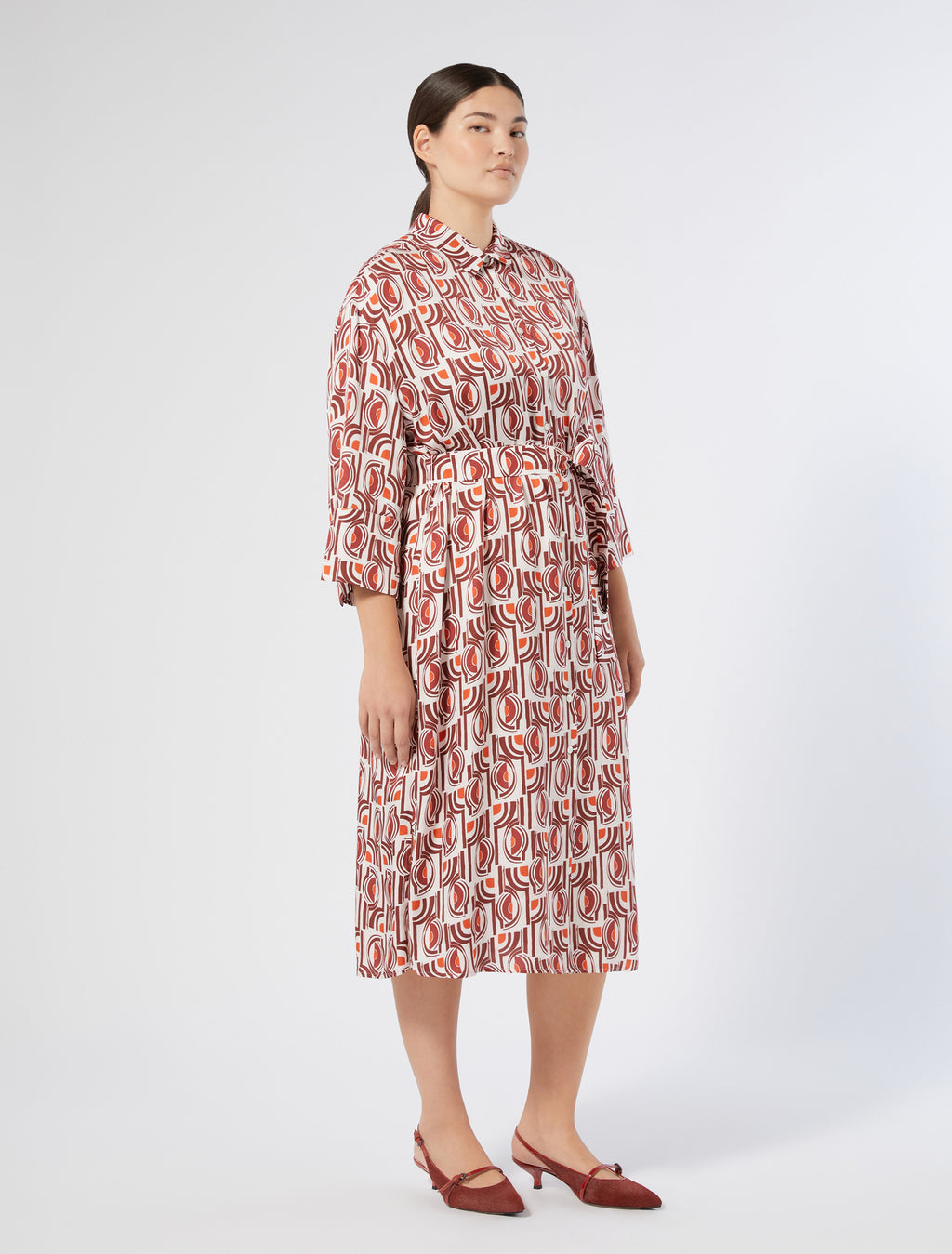 Twill shirt dress